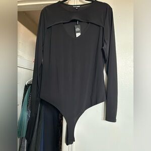 NWT Womens Fashion Nova Eli Cut Out Long Sleeve Bodysuit